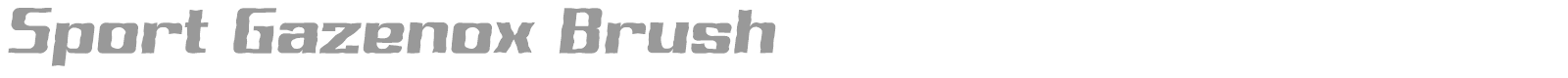 Sport Gazenox Brush font preview